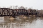 NS 4740 leads soouthbound loaded coal train across the West Branch of the Susquehanna River in Sunbury